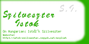 szilveszter istok business card